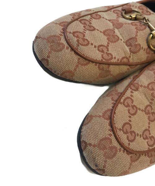 GUCCI（グッチ）GUCCI (グッチ) ホースビットGGローファー ブラウン サイズ:36 1/2の古着・服飾アイテム