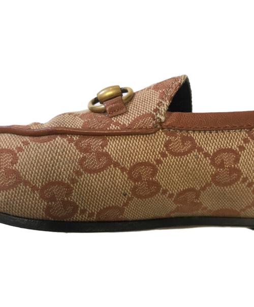 GUCCI（グッチ）GUCCI (グッチ) ホースビットGGローファー ブラウン サイズ:36 1/2の古着・服飾アイテム