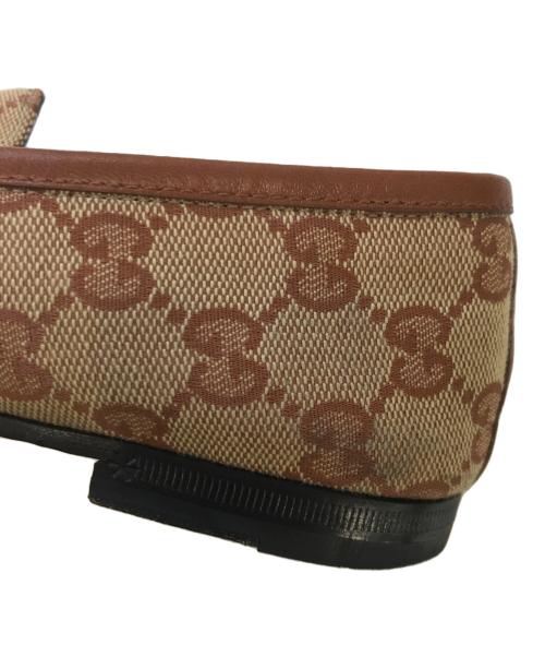 GUCCI（グッチ）GUCCI (グッチ) ホースビットGGローファー ブラウン サイズ:36 1/2の古着・服飾アイテム