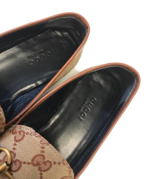 GUCCI（グッチ）GUCCI (グッチ) ホースビットGGローファー ブラウン サイズ:36 1/2の古着・服飾アイテム