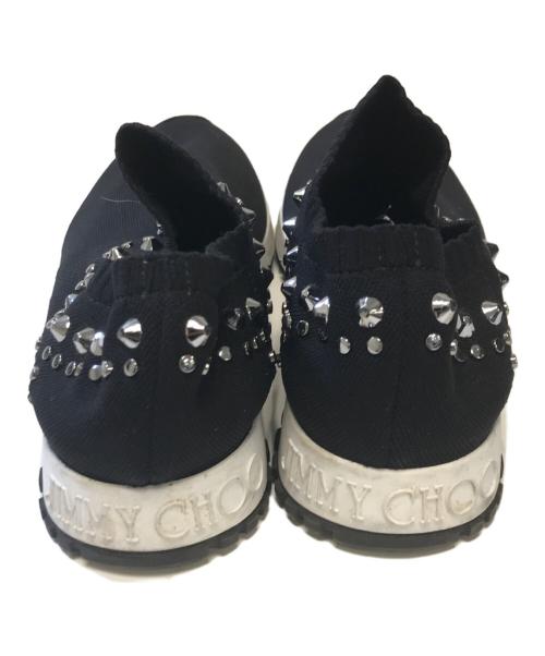 JIMMY CHOO（ジミーチュウ）JIMMY CHOO (ジミーチュウ) スタッズ付 ソックススニーカー ブラック サイズ:表記なしの古着・服飾アイテム