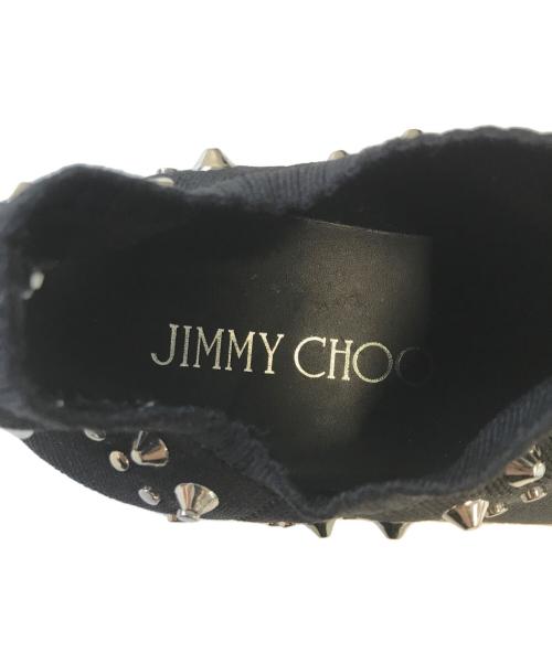 JIMMY CHOO（ジミーチュウ）JIMMY CHOO (ジミーチュウ) スタッズ付 ソックススニーカー ブラック サイズ:表記なしの古着・服飾アイテム