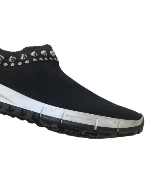 JIMMY CHOO（ジミーチュウ）JIMMY CHOO (ジミーチュウ) スタッズ付 ソックススニーカー ブラック サイズ:表記なしの古着・服飾アイテム