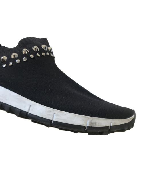 JIMMY CHOO（ジミーチュウ）JIMMY CHOO (ジミーチュウ) スタッズ付 ソックススニーカー ブラック サイズ:表記なしの古着・服飾アイテム