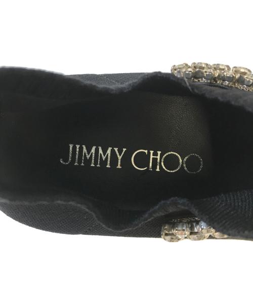 JIMMY CHOO（ジミーチュウ）JIMMY CHOO (ジミーチュウ) クリスタルビジューニットスニーカー ブラック サイズ:36の古着・服飾アイテム