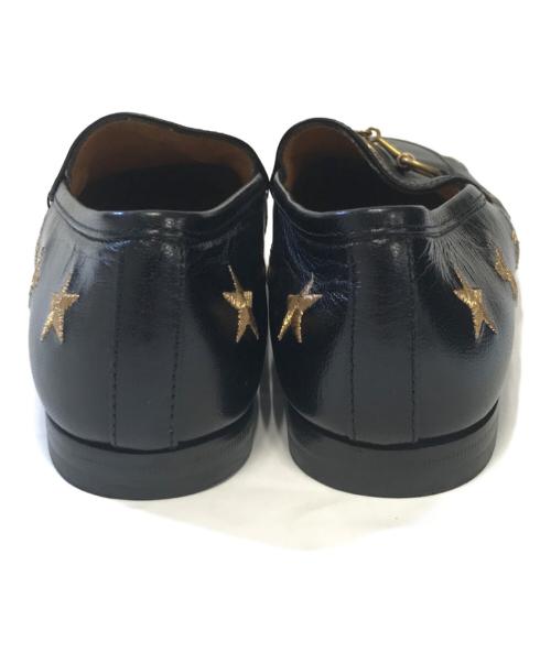GUCCI（グッチ）GUCCI (グッチ) エンブロイダリービットローファー ブラック サイズ:36 1/2の古着・服飾アイテム