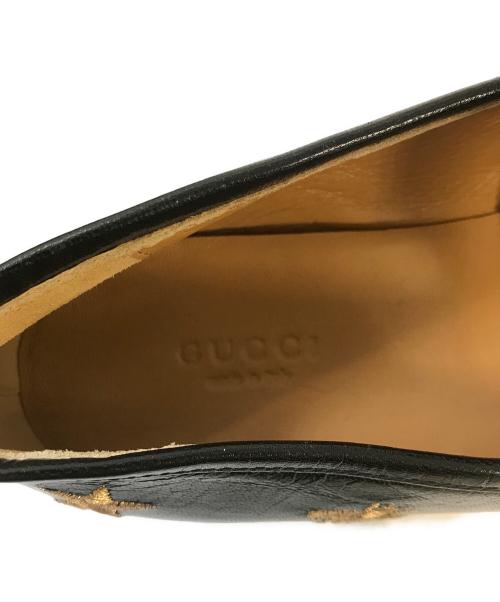 GUCCI（グッチ）GUCCI (グッチ) エンブロイダリービットローファー ブラック サイズ:36 1/2の古着・服飾アイテム
