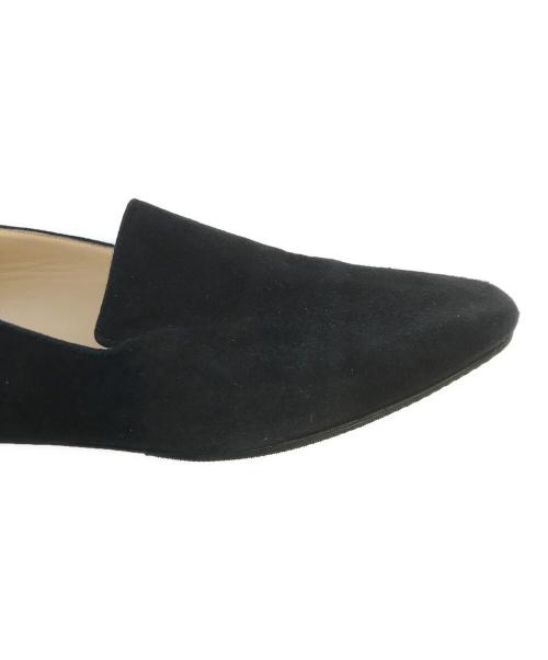 JIMMY CHOO（ジミーチュウ）JIMMY CHOO (ジミーチュウ) スウェードフラットシューズ ブラック サイズ:36 1/2の古着・服飾アイテム
