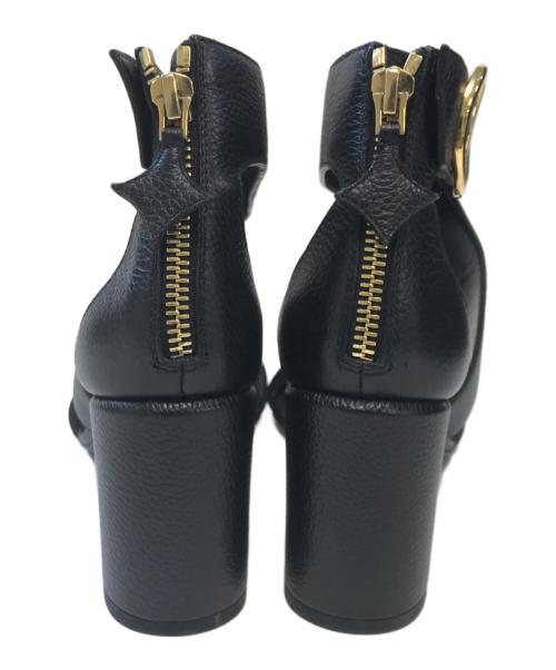 LOUIS VUITTON（ルイ ヴィトン）LOUIS VUITTON (ルイ ヴィトン) Horizon Heel Sandals ブラック サイズ:35 2/1の古着・服飾アイテム