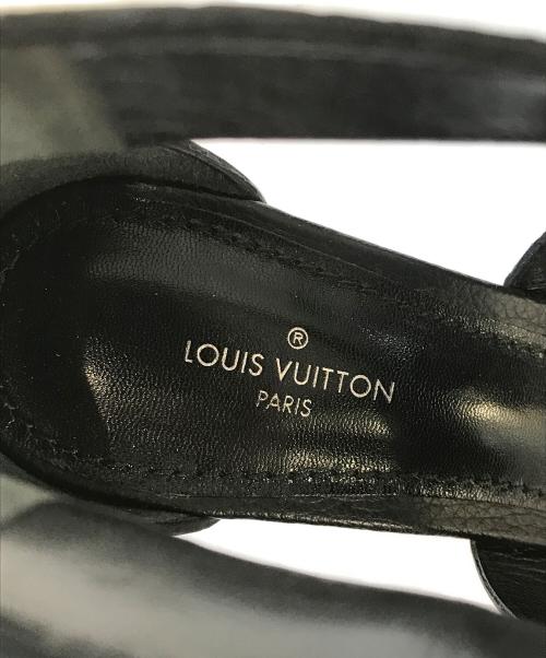 LOUIS VUITTON（ルイ ヴィトン）LOUIS VUITTON (ルイ ヴィトン) Horizon Heel Sandals ブラック サイズ:35 2/1の古着・服飾アイテム