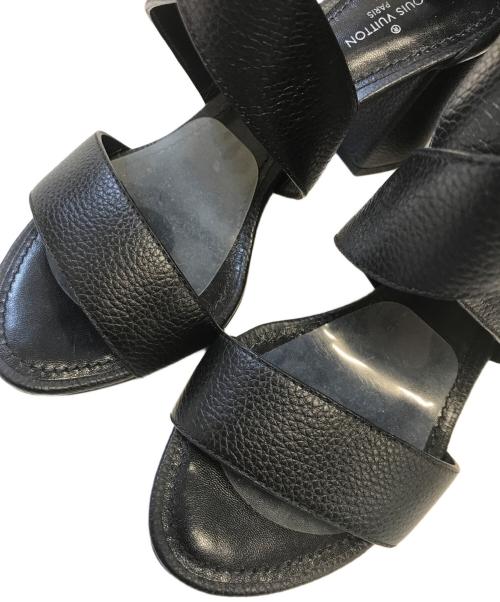 LOUIS VUITTON（ルイ ヴィトン）LOUIS VUITTON (ルイ ヴィトン) Horizon Heel Sandals ブラック サイズ:35 2/1の古着・服飾アイテム