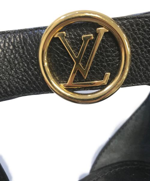 LOUIS VUITTON（ルイ ヴィトン）LOUIS VUITTON (ルイ ヴィトン) Horizon Heel Sandals ブラック サイズ:35 2/1の古着・服飾アイテム