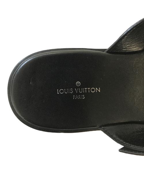 LOUIS VUITTON（ルイ ヴィトン）LOUIS VUITTON (ルイ ヴィトン) Cross Strap Flat Sandals ブラック サイズ:37の古着・服飾アイテム