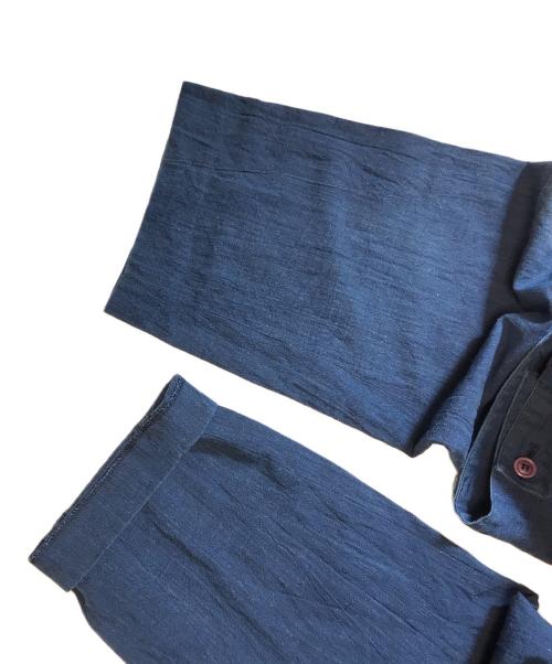ISSEY MIYAKE MEN（イッセイミヤケメン）ISSEY MIYAKE MEN (イッセイミヤケメン) コットンリネンタックパンツ ブルー サイズ:Ⅿの古着・服飾アイテム