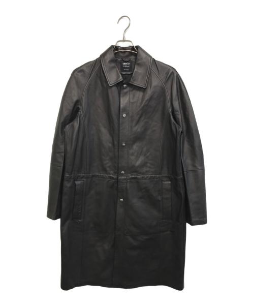 EMMETI（エンメティ）EMMETI (エンメティ) ラムレザーコート ブラック サイズ:46の古着・服飾アイテム