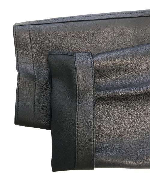 EMMETI（エンメティ）EMMETI (エンメティ) ラムレザーコート ブラック サイズ:46の古着・服飾アイテム