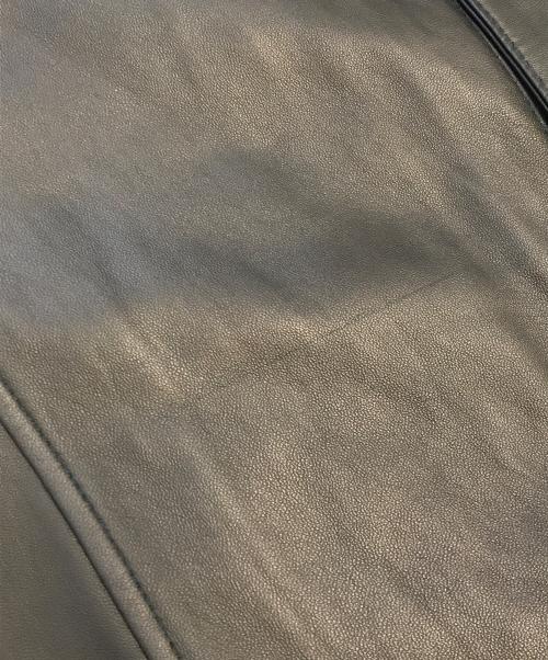 EMMETI（エンメティ）EMMETI (エンメティ) ラムレザーコート ブラック サイズ:46の古着・服飾アイテム