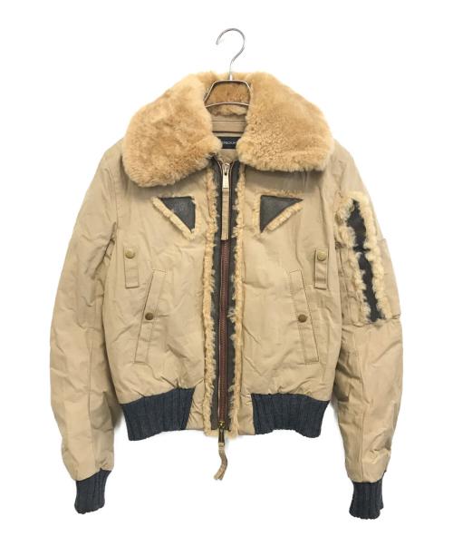DSQUARED2（ディースクエアード）DSQUARED2 (ディースクエアード) フライトジャケット ブラウン サイズ:46の古着・服飾アイテム