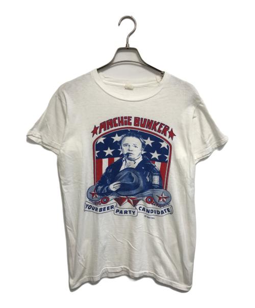 USED（ユーズド）USED (ユーズド) プリントTシャツ ホワイト サイズ:LARGEの古着・服飾アイテム