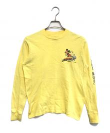 キャラクターロングスリーブTシャツ（キャラクターロングスリーブTシャツ）の古着「70s Disney(ディズニー) キャラクターロングスリーブTシャツ」｜イエロー