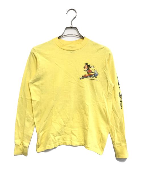 キャラクターロングスリーブTシャツ（キャラクターロングスリーブTシャツ）キャラクターロングスリーブTシャツ (キャラクターロングスリーブTシャツ) 70s Disney(ディズニー) キャラクターロングスリーブTシャツ イエロー サイズ:Sの古着・服飾アイテム