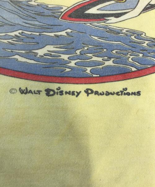 キャラクターロングスリーブTシャツ（キャラクターロングスリーブTシャツ）キャラクターロングスリーブTシャツ (キャラクターロングスリーブTシャツ) 70s Disney(ディズニー) キャラクターロングスリーブTシャツ イエロー サイズ:Sの古着・服飾アイテム