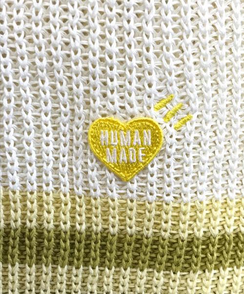 HUMAN MADE（ヒューマンメイド）HUMAN MADE (ヒューマンメイド) ボーダーニット イエロー サイズ:XLの古着・服飾アイテム