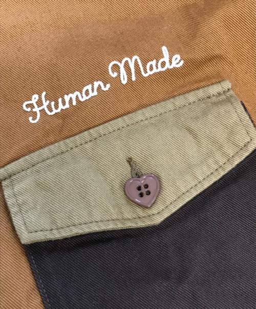 HUMAN MADE（ヒューマンメイド）HUMAN MADE (ヒューマンメイド) ジップアップワークジャケット ブルゾン ブラウン サイズ:XXLの古着・服飾アイテム