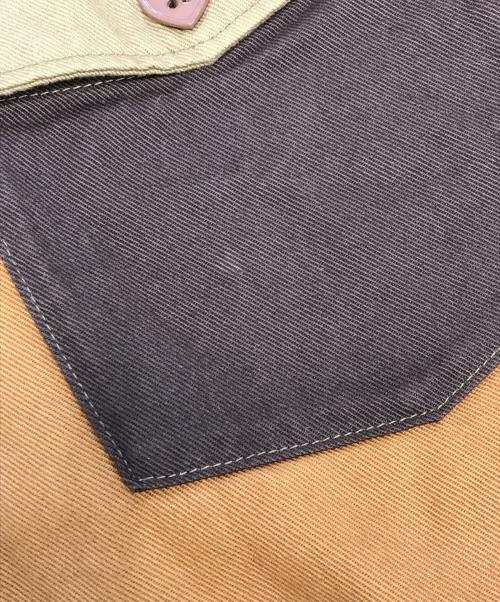 HUMAN MADE（ヒューマンメイド）HUMAN MADE (ヒューマンメイド) ジップアップワークジャケット ブルゾン ブラウン サイズ:XXLの古着・服飾アイテム