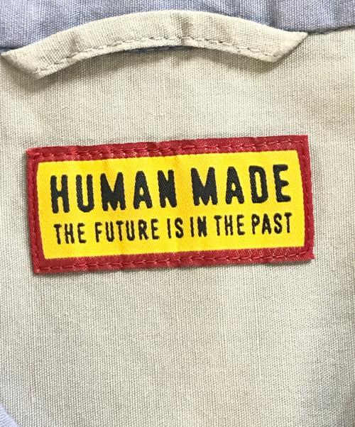 HUMAN MADE（ヒューマンメイド）HUMAN MADE (ヒューマンメイド) PANEL SHIRT ブルー サイズ:XXLの古着・服飾アイテム