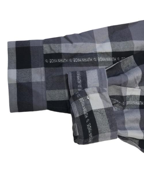 HUMAN MADE（ヒューマンメイド）HUMAN MADE (ヒューマンメイド) OPEN COLLAR CHECK SHIRT ブラック サイズ:XLの古着・服飾アイテム