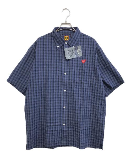 HUMAN MADE（ヒューマンメイド）HUMAN MADE (ヒューマンメイド) チェック BD ショートスリーブシャツ ブルー サイズ:XXLの古着・服飾アイテム