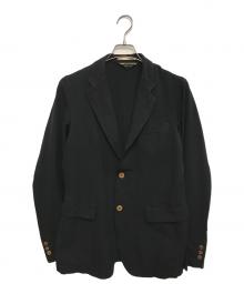 COMME des GARCONS HOMME PLUS（コムデギャルソンオムプリュス）の古着「ポリ縮絨テーラードジャケット」｜ブラック