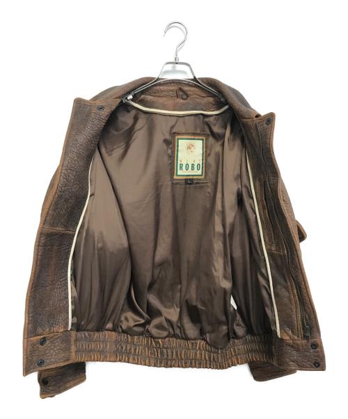 ROBO（ロボ）ROBO (ロボ) A-2レザージャケット ブラウン サイズ:Lの古着・服飾アイテム