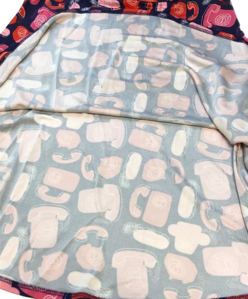 MIU MIU（ミュウミュウ）MIU MIU (ミュウミュウ) 総柄スカート レッド×ネイビー サイズ:Mの古着・服飾アイテム
