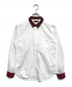 COMME des GARCONS HOMME PLUSコムデギャルソンオムプリュス）の古着「切替シャツ」｜ホワイト×レッド