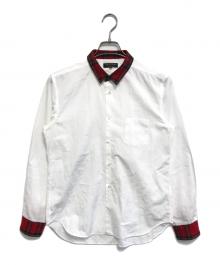 COMME des GARCONS HOMME PLUS（コムデギャルソンオムプリュス）の古着「切替シャツ」｜ホワイト×レッド