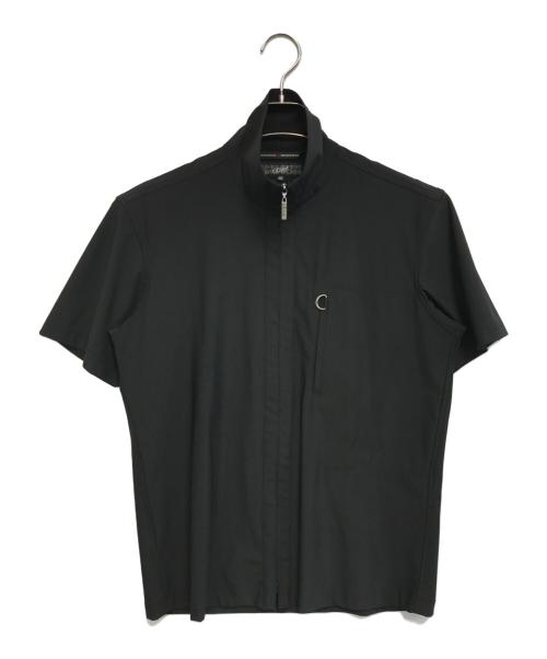 Jean Paul Gaultier homme（ジャンポールゴルチェオム）Jean Paul Gaultier homme (ジャンポールゴルチェオム) ジップアップS/Sシャツ ブラック サイズ:46の古着・服飾アイテム