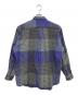 COMME des GARCONS HOMME (コムデギャルソン オム) 縮絨ブロックチェックシャツ ブルー×グレー サイズ:表記なし：23000円
