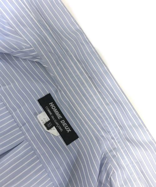 COMME des GARCONS HOMME DEUX（コムデギャルソン オム ドゥ）COMME des GARCONS HOMME DEUX (コムデギャルソン オム ドゥ) ストライプシャツ ブルー サイズ:XSの古着・服飾アイテム