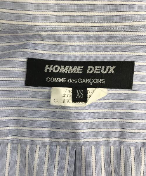COMME des GARCONS HOMME DEUX（コムデギャルソン オム ドゥ）COMME des GARCONS HOMME DEUX (コムデギャルソン オム ドゥ) ストライプシャツ ブルー サイズ:XSの古着・服飾アイテム