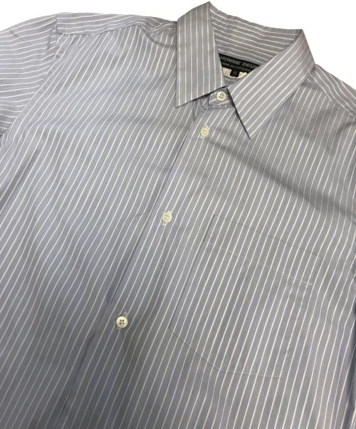 COMME des GARCONS HOMME DEUX（コムデギャルソン オム ドゥ）COMME des GARCONS HOMME DEUX (コムデギャルソン オム ドゥ) ストライプシャツ ブルー サイズ:XSの古着・服飾アイテム