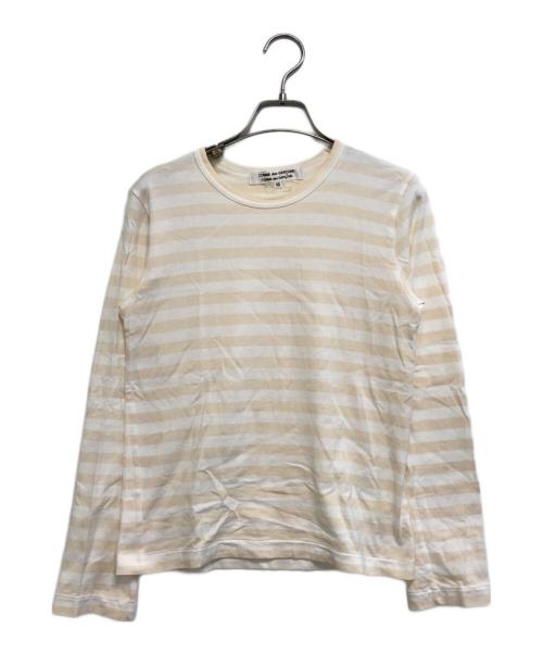 COMME des GARCONS COMME des GARCONS（コムデギャルソン コムデギャルソン）COMME des GARCONS COMME des GARCONS (コムデギャルソン コムデギャルソン) ボーダーカットソー ベージュ サイズ:XSの古着・服飾アイテム