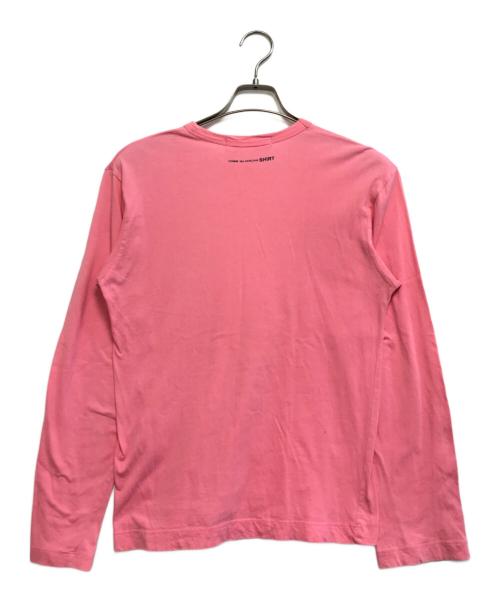 COMME des GARCONS SHIRT（コムデギャルソンシャツ）COMME des GARCONS SHIRT (コムデギャルソンシャツ) バックロゴL/Sカットソー ピンク サイズ:Sの古着・服飾アイテム