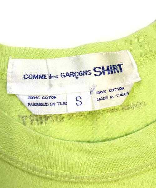 COMME des GARCONS SHIRT（コムデギャルソンシャツ）COMME des GARCONS SHIRT (コムデギャルソンシャツ) バックロゴTシャツ 黄緑 サイズ:Sの古着・服飾アイテム