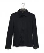 Jean Paul Gaultier hommeジャンポールゴルチェオム）の古着「パワーネットジップシャツ」｜ネイビー