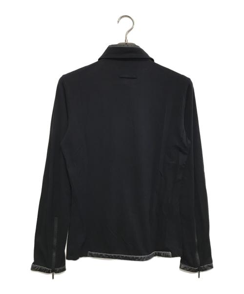 Jean Paul Gaultier homme（ジャンポールゴルチェオム）Jean Paul GAULTIER HOMME (ジャンポールゴルチェオム) パワーネットジップシャツ ネイビー サイズ:48の古着・服飾アイテム