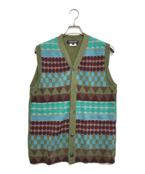 COMME des GARCONS HOMME DEUX（コムデギャルソン オム ドゥ）COMME des GARCONS HOMME DEUX (コムデギャルソン オム ドゥ) ニットベスト グリーン サイズ:Lの古着・服飾アイテム