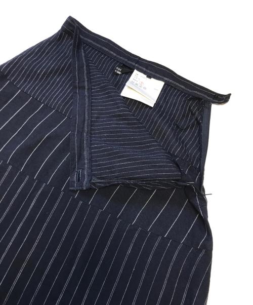 tricot COMME des GARCONS（トリココムデギャルソン）tricot COMME des GARCONS (トリココムデギャルソン) 切替ストライプスカート ネイビー サイズ:Sの古着・服飾アイテム