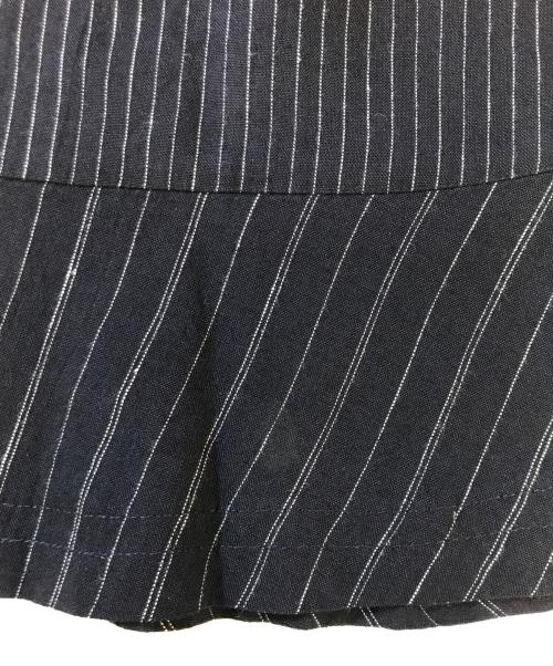 tricot COMME des GARCONS（トリココムデギャルソン）tricot COMME des GARCONS (トリココムデギャルソン) 切替ストライプスカート ネイビー サイズ:Sの古着・服飾アイテム